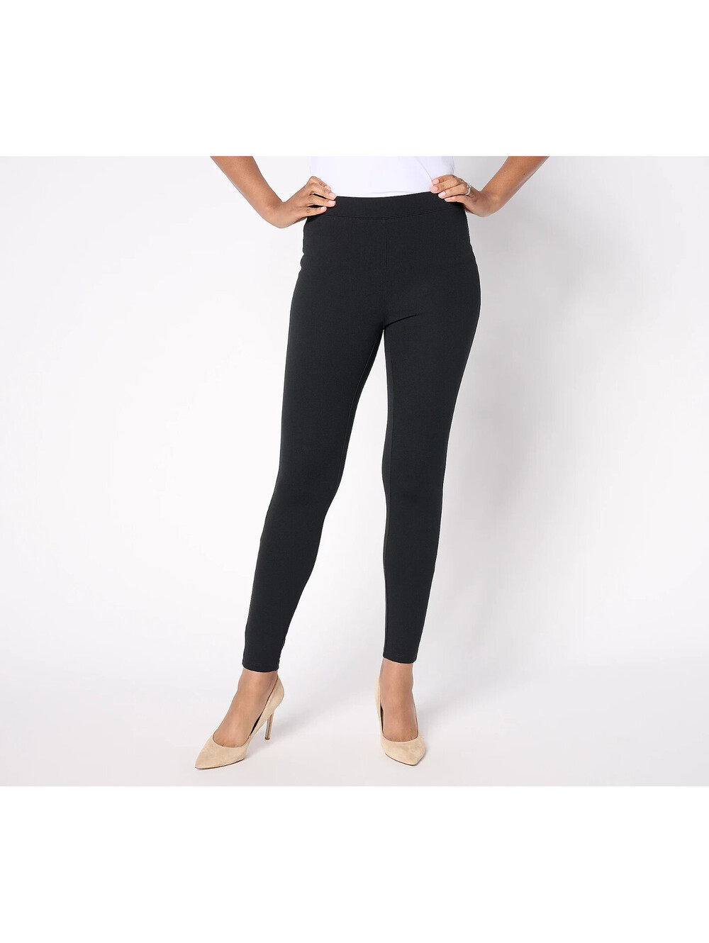 Women with Control Regular Knit Leggings Black, size XX-Small #36.